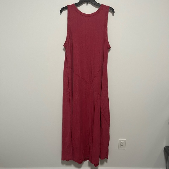 Soft Surroundings Bailey Dress Sleeveless Maxi V Neck light Red XL - Picture 6 of 10